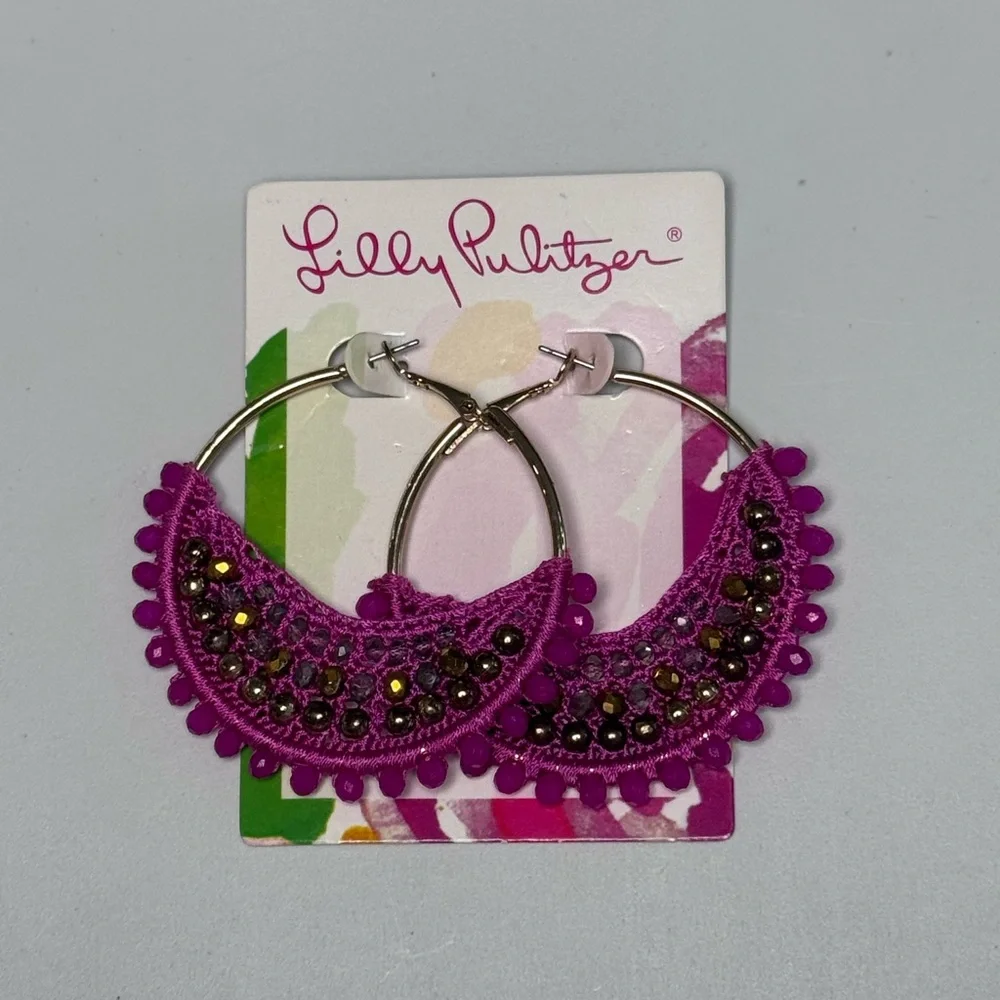 Lilly Pulitzer Bougainvillea Embellished Earrings